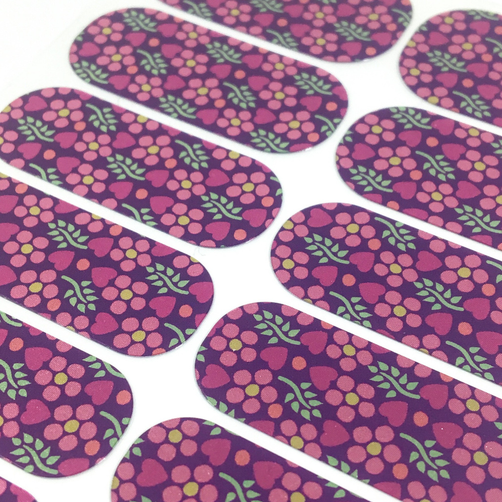 Jamberry Blossoming Love Nail Wraps SSE Full Sheet